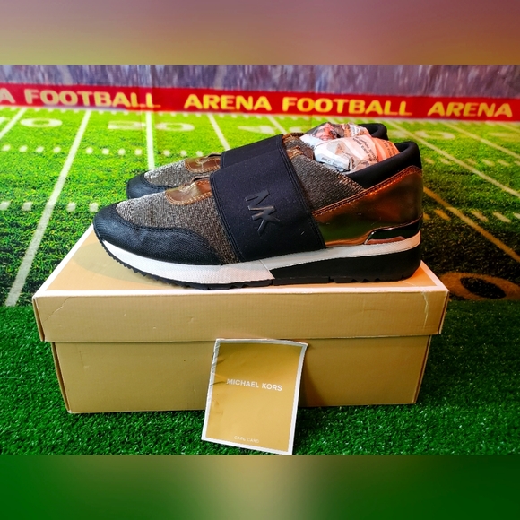 Michael kors maven mixed media raven slip ons size 8 - Picture 1 of 9